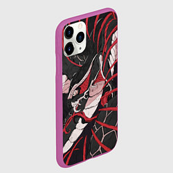 Чехол iPhone 11 Pro матовый Японская змея уроборос, цвет: 3D-фиолетовый — фото 2