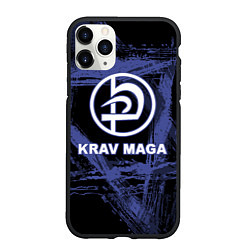 Чехол iPhone 11 Pro матовый Krav-maga tactical defense system emblem, цвет: 3D-черный