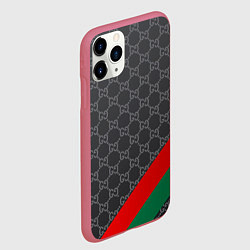 Чехол iPhone 11 Pro матовый В стиле gucci, цвет: 3D-малиновый — фото 2