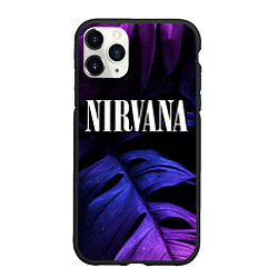 Чехол iPhone 11 Pro матовый Nirvana neon monstera, цвет: 3D-черный