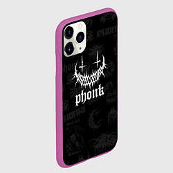 Чехол iPhone 11 Pro матовый Phonk - rap, цвет: 3D-фиолетовый — фото 2