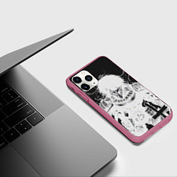 Чехол iPhone 11 Pro матовый Dead Inside Rage, цвет: 3D-малиновый — фото 2