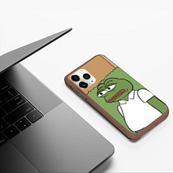 Чехол iPhone 11 Pro матовый Pepe Gomer прячется в кусты, цвет: 3D-коричневый — фото 2