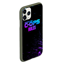 Чехол iPhone 11 Pro матовый Critical ops neon, цвет: 3D-темно-зеленый — фото 2