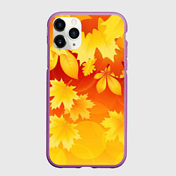 Чехол iPhone 11 Pro матовый Символ осени, цвет: 3D-фиолетовый