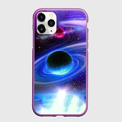 Чехол iPhone 11 Pro матовый Центр галактики, цвет: 3D-фиолетовый