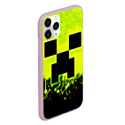 Чехол iPhone 11 Pro матовый Creeper neon, цвет: 3D-розовый — фото 2