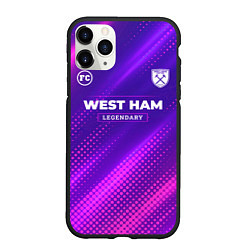 Чехол iPhone 11 Pro матовый West Ham legendary sport grunge, цвет: 3D-черный