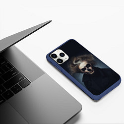 Чехол iPhone 11 Pro матовый Темный демон, цвет: 3D-тёмно-синий — фото 2