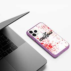 Чехол iPhone 11 Pro матовый Counter Strike bullet, цвет: 3D-фиолетовый — фото 2