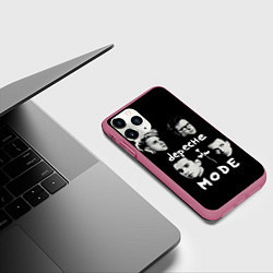 Чехол iPhone 11 Pro матовый Depeche Mode portrait, цвет: 3D-малиновый — фото 2