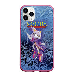 Чехол iPhone 11 Pro матовый Blaze the Cat - Mario & Sonic Rio 2016 Olimpic Gam, цвет: 3D-малиновый