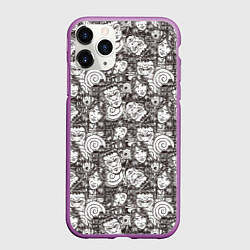 Чехол iPhone 11 Pro матовый Мужчина и женщина Франкенштейн