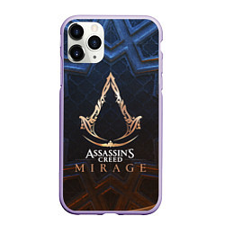 Чехол iPhone 11 Pro матовый Assassins creed mirage logo, цвет: 3D-светло-сиреневый