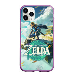 Чехол iPhone 11 Pro матовый The Legend of Zelda: Tears of the Kingdom Линк, цвет: 3D-фиолетовый