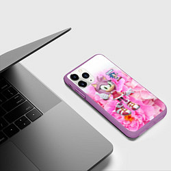 Чехол iPhone 11 Pro матовый Sonic - Amy Rose - Video game, цвет: 3D-фиолетовый — фото 2