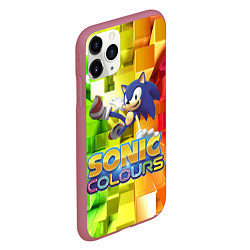 Чехол iPhone 11 Pro матовый Sonic Colours - Hedgehog - Video game, цвет: 3D-малиновый — фото 2