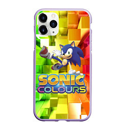 Чехол iPhone 11 Pro матовый Sonic Colours - Hedgehog - Video game, цвет: 3D-светло-сиреневый