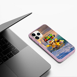 Чехол iPhone 11 Pro матовый Принцесса Персик на корабле Боузера - Super Mario, цвет: 3D-розовый — фото 2