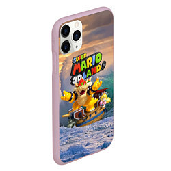 Чехол iPhone 11 Pro матовый Принцесса Персик на корабле Боузера - Super Mario, цвет: 3D-розовый — фото 2