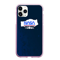 Чехол iPhone 11 Pro матовый Nasa - планеты, цвет: 3D-розовый