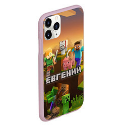 Чехол iPhone 11 Pro матовый Евгений Minecraft, цвет: 3D-розовый — фото 2