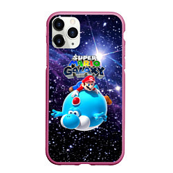 Чехол iPhone 11 Pro матовый Super Mario Galaxy - Nintendo, цвет: 3D-малиновый