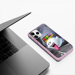 Чехол iPhone 11 Pro матовый Boo - Super Mario 3D World - Nintendo, цвет: 3D-розовый — фото 2