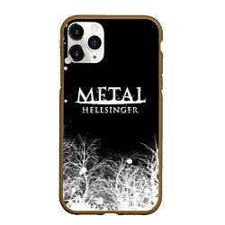 Чехол iPhone 11 Pro матовый Метал хэллрайсингер арт, цвет: 3D-коричневый