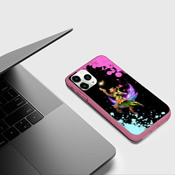 Чехол iPhone 11 Pro матовый Красивая Энча, цвет: 3D-малиновый — фото 2