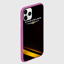 Чехол iPhone 11 Pro матовый Chrysler Абстракция, цвет: 3D-фиолетовый — фото 2