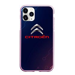 Чехол iPhone 11 Pro матовый Citroёn абстракция неон, цвет: 3D-розовый