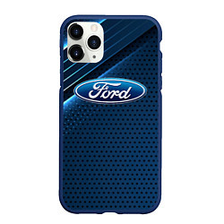 Чехол iPhone 11 Pro матовый Ford Абстракция, цвет: 3D-тёмно-синий
