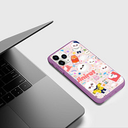 Чехол iPhone 11 Pro матовый Skzoo Jinniret pattern cartoon avatar, цвет: 3D-фиолетовый — фото 2
