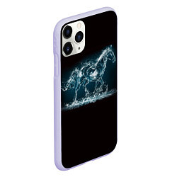 Чехол iPhone 11 Pro матовый Лошадь из водяных капель, цвет: 3D-светло-сиреневый — фото 2