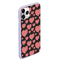 Чехол iPhone 11 Pro матовый Сердце-мозг, цвет: 3D-светло-сиреневый — фото 2