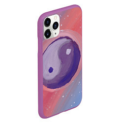 Чехол iPhone 11 Pro матовый Планета Инь-Янь, цвет: 3D-фиолетовый — фото 2