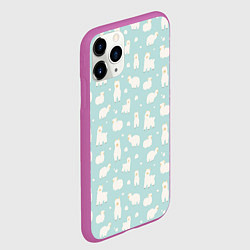 Чехол iPhone 11 Pro матовый Blue Alpacas, цвет: 3D-фиолетовый — фото 2