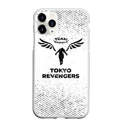 Чехол iPhone 11 Pro матовый Tokyo Revengers с потертостями на светлом фоне, цвет: 3D-белый