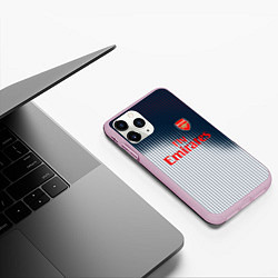 Чехол iPhone 11 Pro матовый Arsenal logo абстракция, цвет: 3D-розовый — фото 2