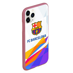 Чехол iPhone 11 Pro матовый Barcelona цветные геометрии, цвет: 3D-малиновый — фото 2