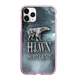 Чехол iPhone 11 Pro матовый Bear- zombie - halloween Scotland, цвет: 3D-розовый