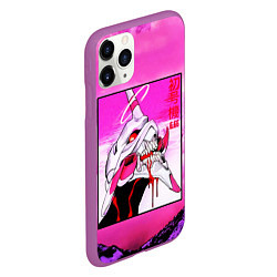 Чехол iPhone 11 Pro матовый Neon Genesis Evangelion: Eva 01, цвет: 3D-фиолетовый — фото 2