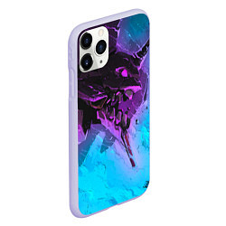 Чехол iPhone 11 Pro матовый Neon Genesis Evangelion - Eva 01, цвет: 3D-светло-сиреневый — фото 2