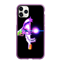 Чехол iPhone 11 Pro матовый Evangelion neon, цвет: 3D-фиолетовый