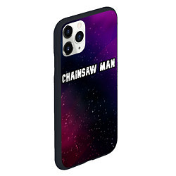 Чехол iPhone 11 Pro матовый Chainsaw Man gradient space, цвет: 3D-черный — фото 2