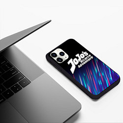 Чехол iPhone 11 Pro матовый JoJo Bizarre Adventure stream, цвет: 3D-черный — фото 2