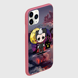 Чехол iPhone 11 Pro матовый Японский вампир - малолетка - сакура, цвет: 3D-малиновый — фото 2