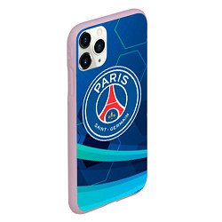 Чехол iPhone 11 Pro матовый PSG мяч абстракция, цвет: 3D-розовый — фото 2