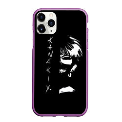 Чехол iPhone 11 Pro матовый Tokyo Ghoul Kaneki Ken - anime, цвет: 3D-фиолетовый